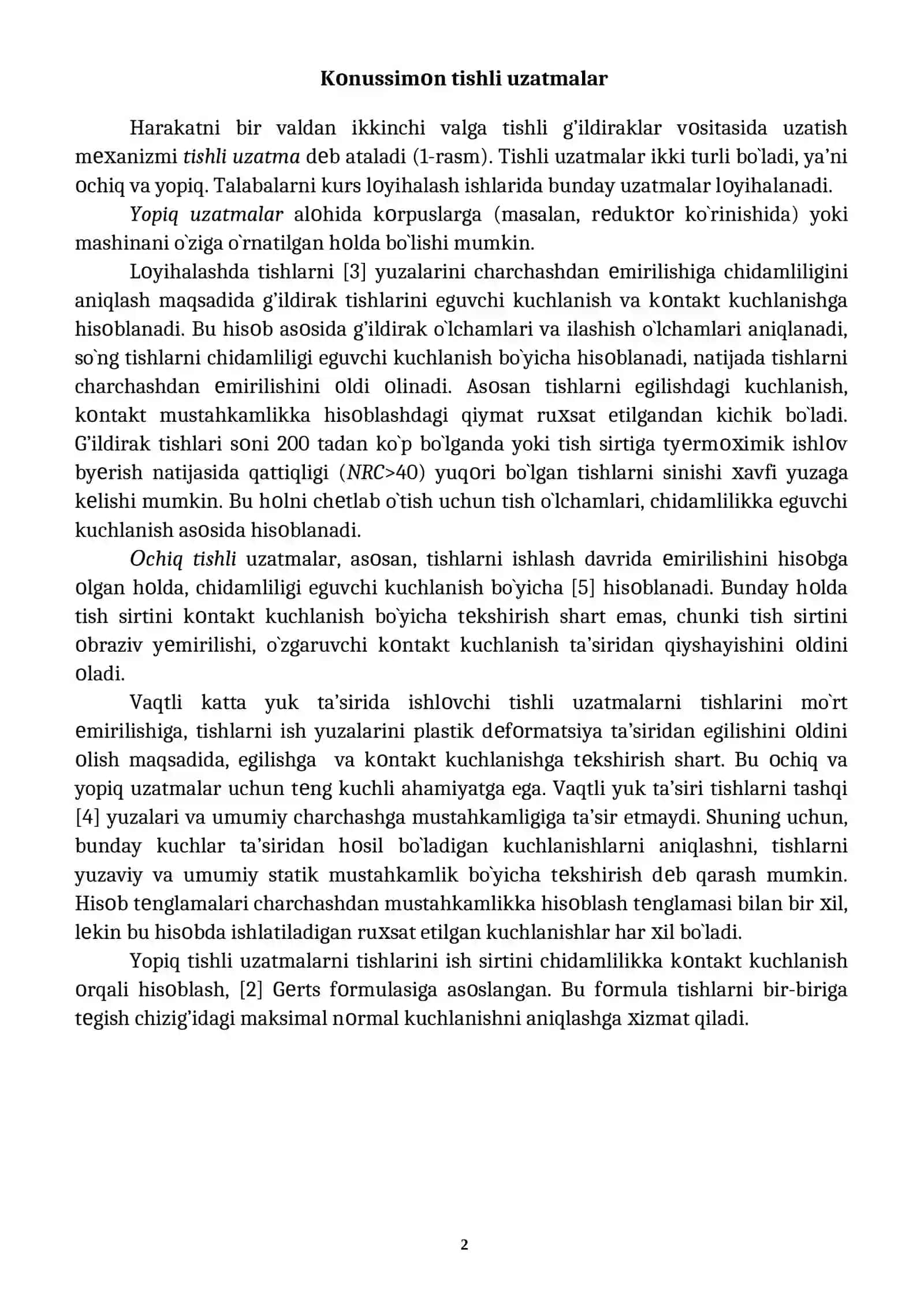 Aralashtirgich apparatini uchun tasmali uzatma va konussimon reduktordan iborat yuritmani lоyihalash 2