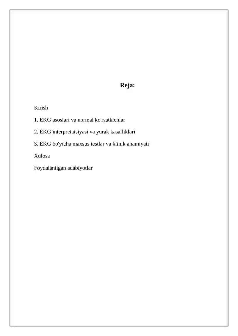 Elektrokardiografiya (EKG) asoslari va interpretatsiyasi 2