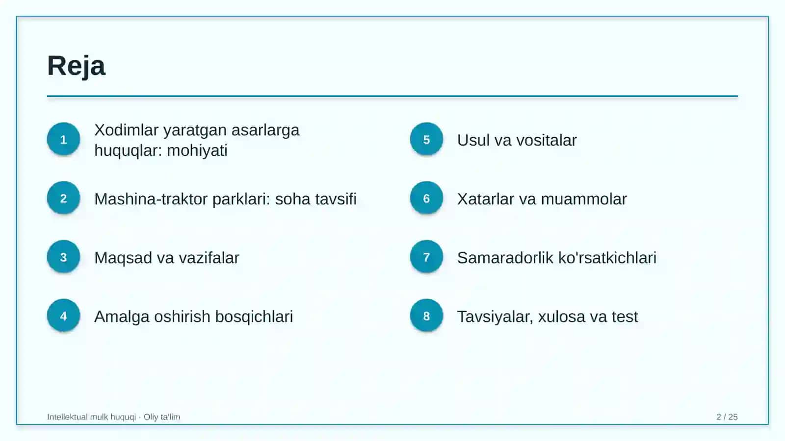 mashina traktor parklarida xodimlar yaratgan asarlarga huquqlarni tartibga solish 8336 2