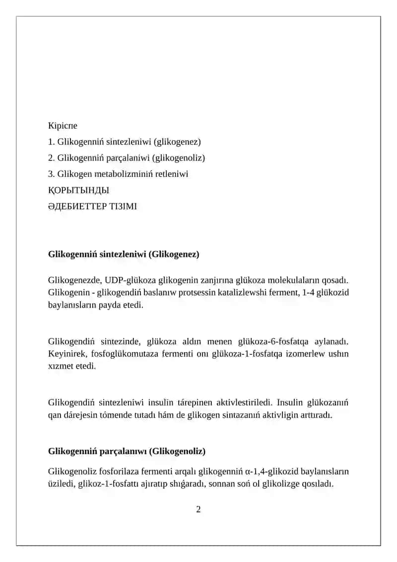 Glikogen metobalizmi 2