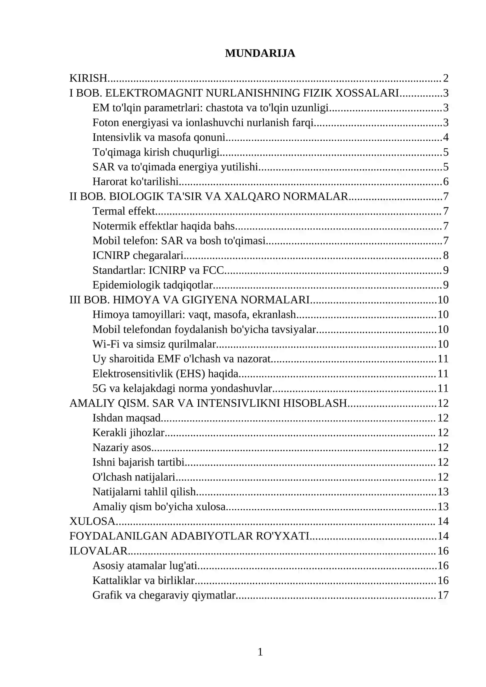 MUSTAQIL ISH KUNDALIK HAYOTDA ELEKTROMAGNIT NURLANISH VA UNING ORGANIZMGA TA'SIRI 2