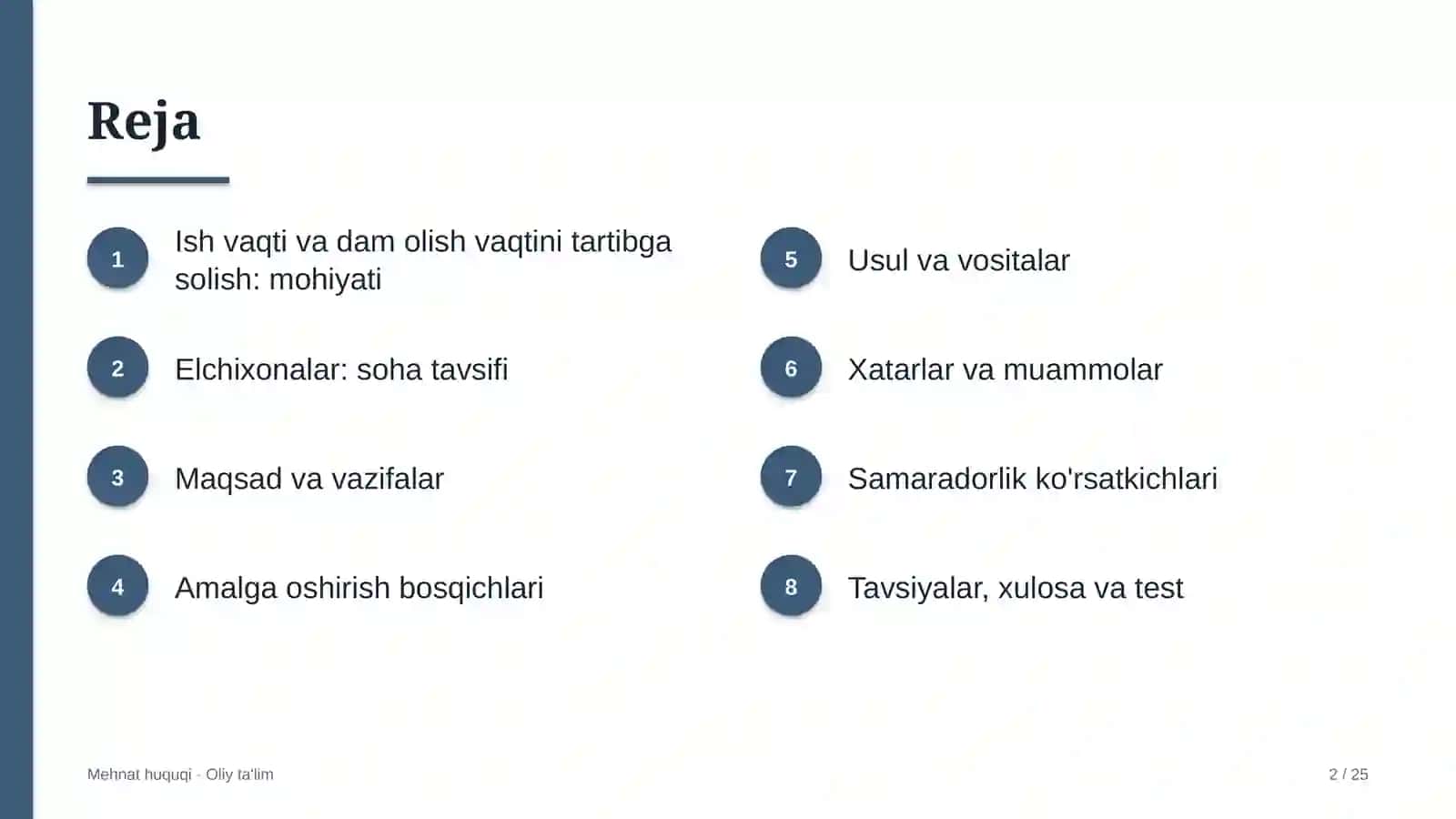 elchixonalarda ish vaqti va dam olish vaqtini tartibga solish 7508 2