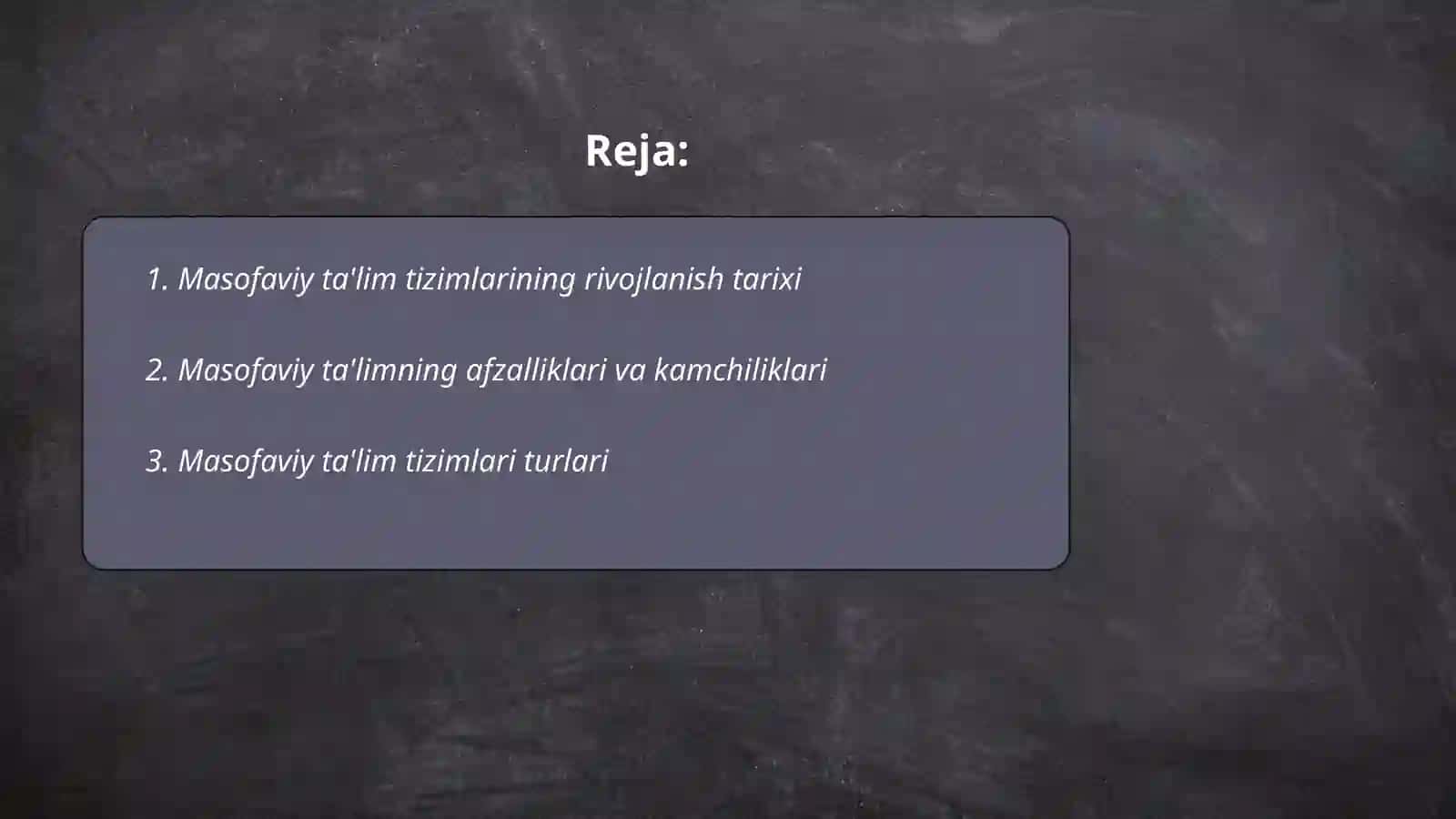 Masofaviy ta'lim tizimlari va ulardan foydalanish 2