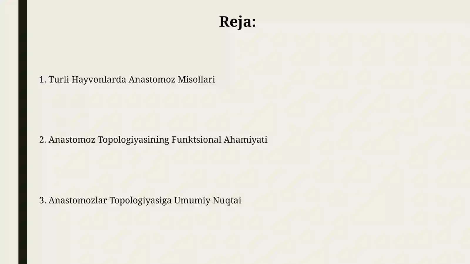Anastomozlarning topografiyasi (turlarili hayvonlarmisolida) 2