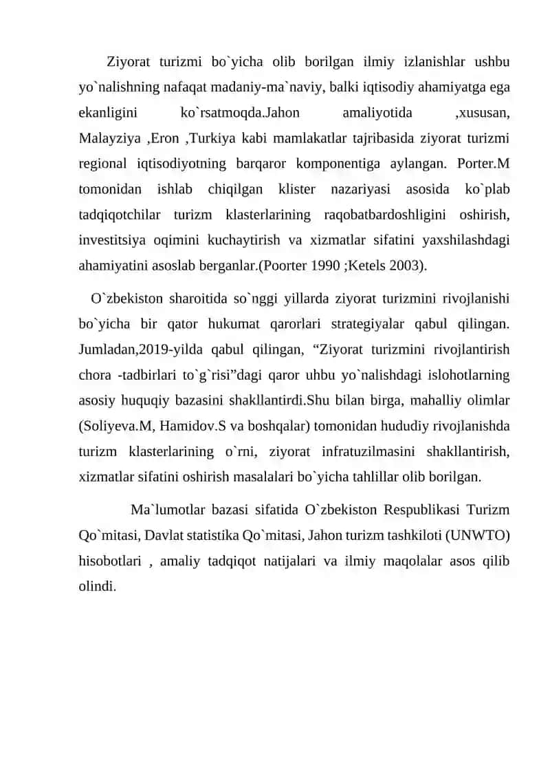 Ziyorat Turizmi Markazlari va Ularni Rivojlantirish Resurslari 2