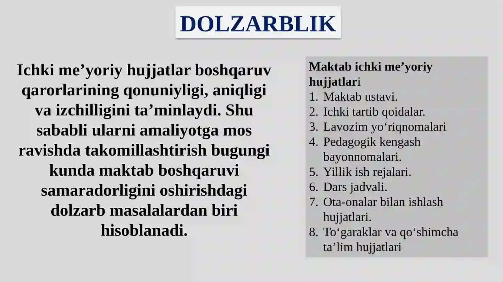 Ichkime’yoriyhujjatlarningboshqaruvqarorlarigata’siri 2