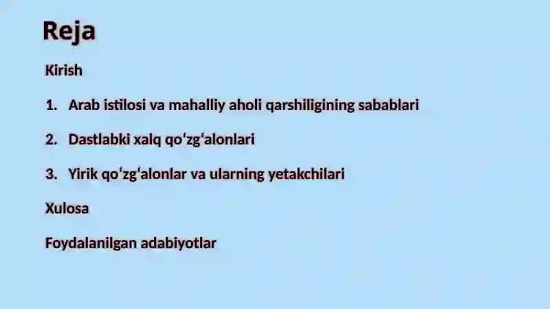 O‘rtaOsiyodaarablargaqarshixalqqo‘zg‘alonlari 2