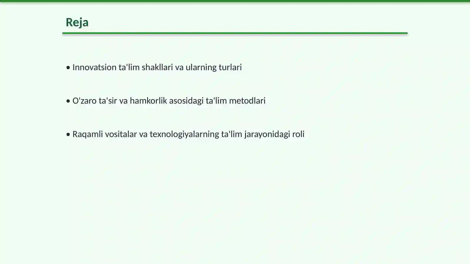 Ta'lim jarayonini tashkil etishning innovatsion shakl,metod va vositalari 2