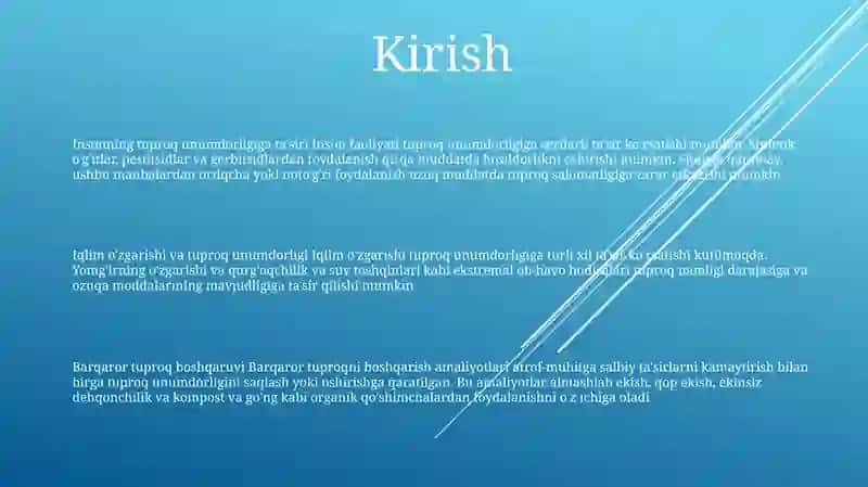Tuproq Hosil BoʻLishda Iqlimning OʻRni 2