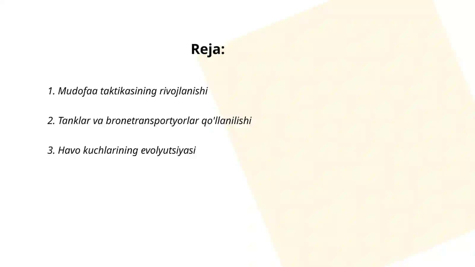 Harbiy sanʼatni rivojlanishi 2