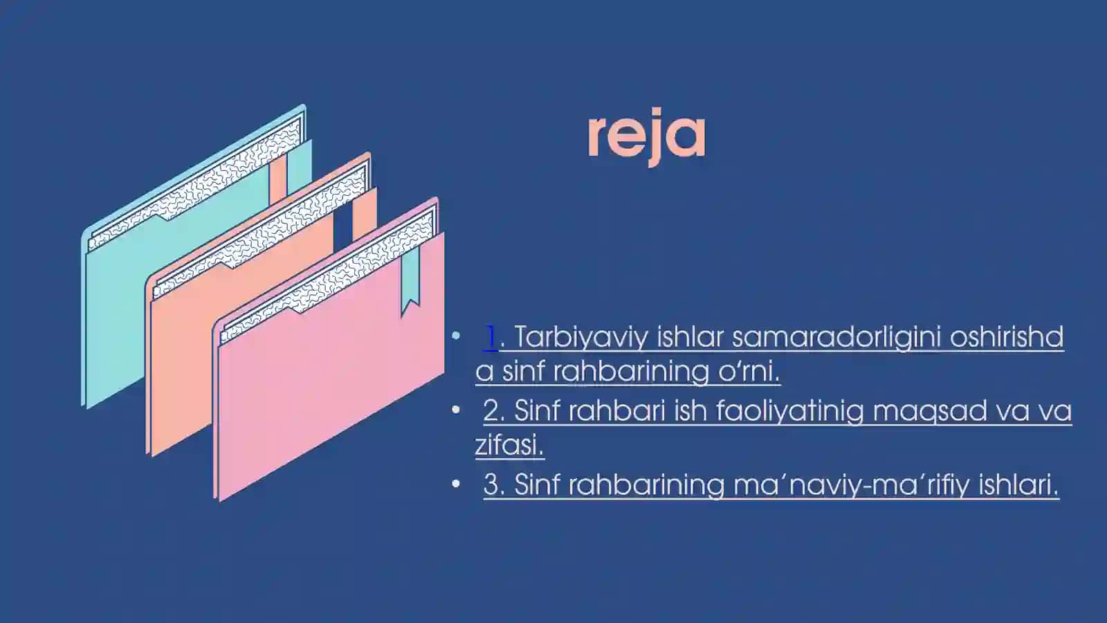 Sinf raxbarining tarbiyaviy ishi 2