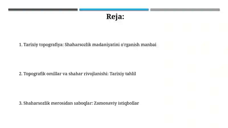 Tarixiy topografiya-shaharsozlik madaniyatini o'rganish manbasi 2