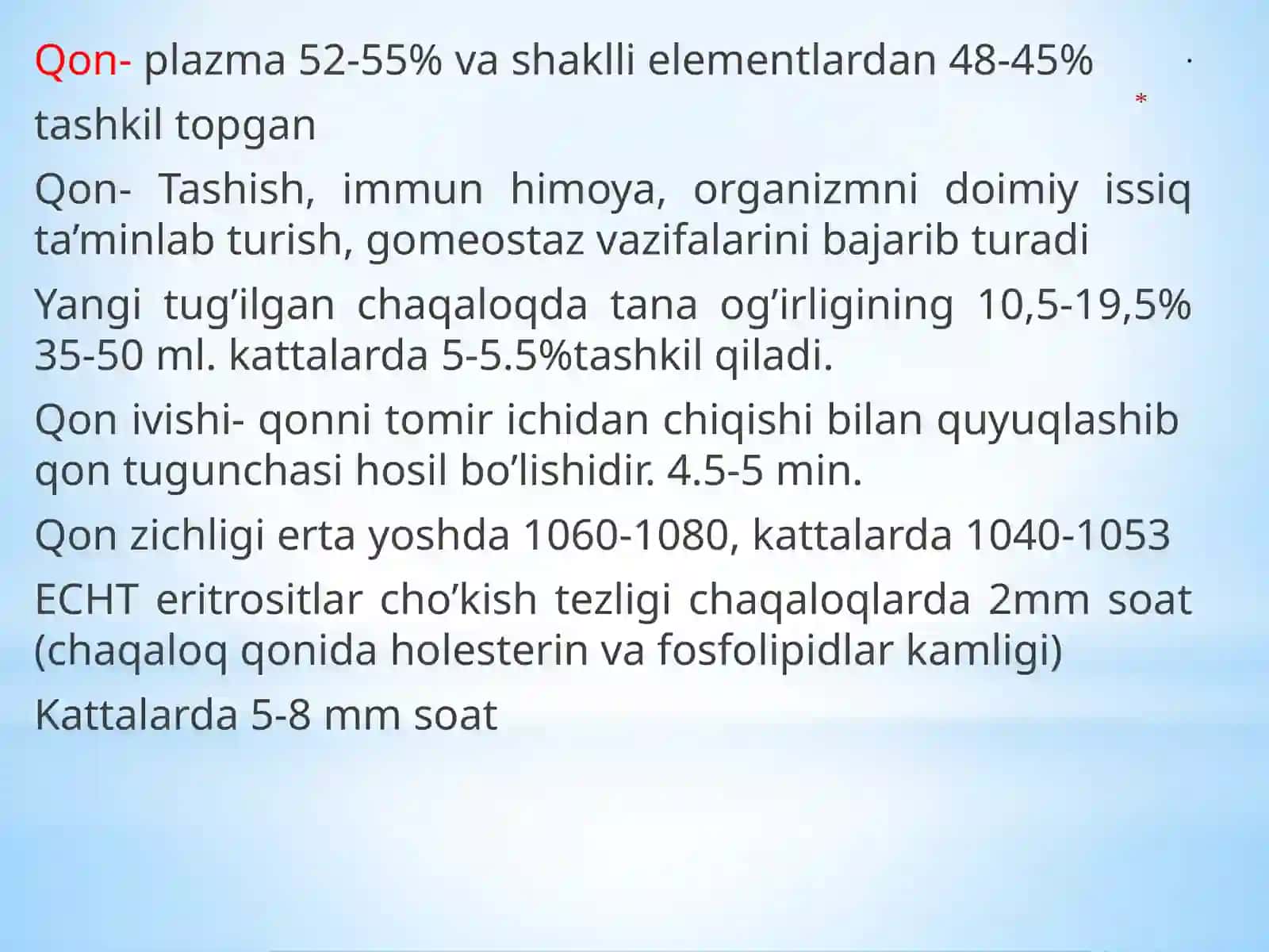 Bolalarda gematopoetik va immunitizimi o'rganishning anatomik va fiziologik xususiyatlari 2