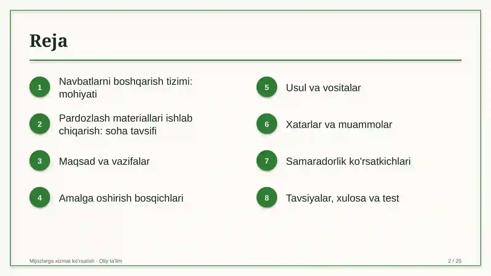 pardozlash materiallari ishlab chiqarishda navbatlarni boshqarish tizimini joriy etish 3439 2