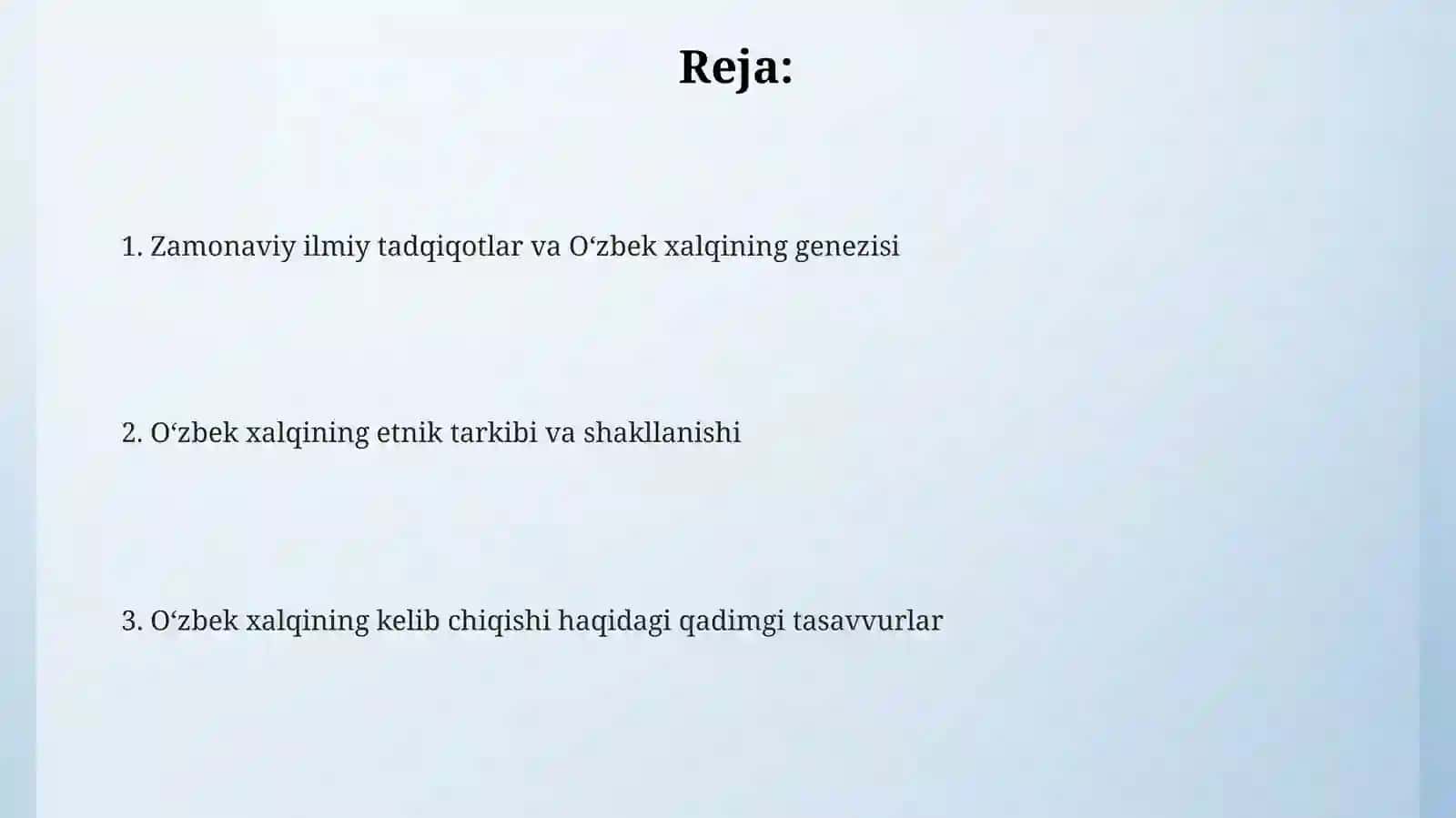 O‘zbek xalqining genezisi haqidagi qarashlar va g‘oyalar 2