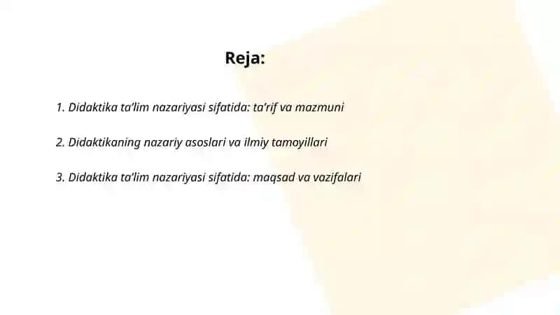 Didaktika taʼlim nazariyasi sifatida 2