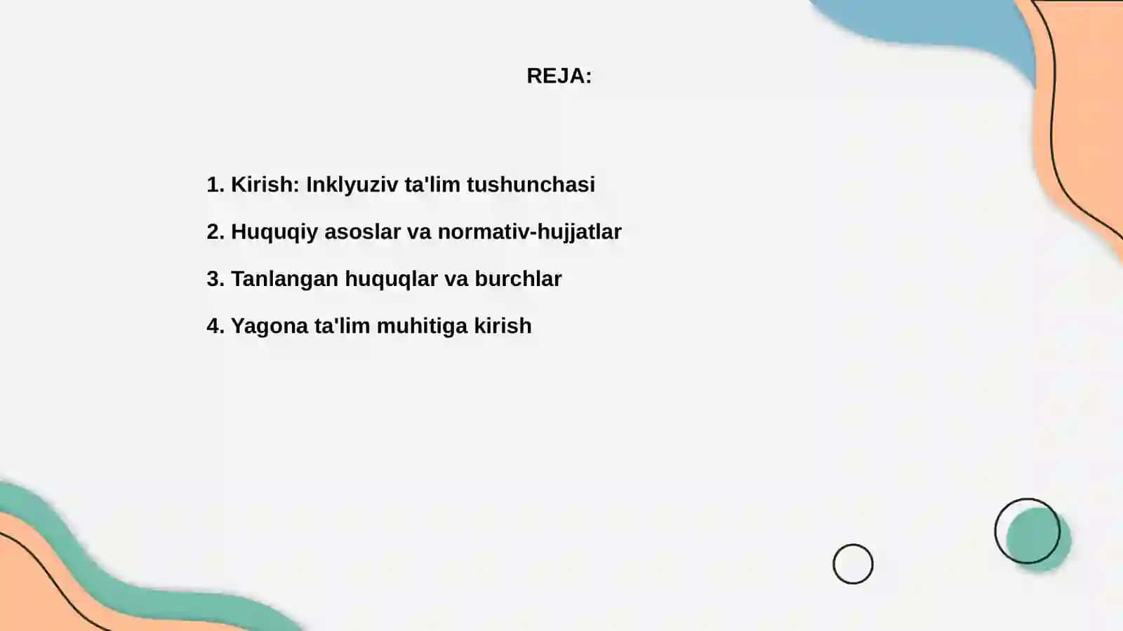 Inklyuziv ta'limning huquqiy asoslari 2