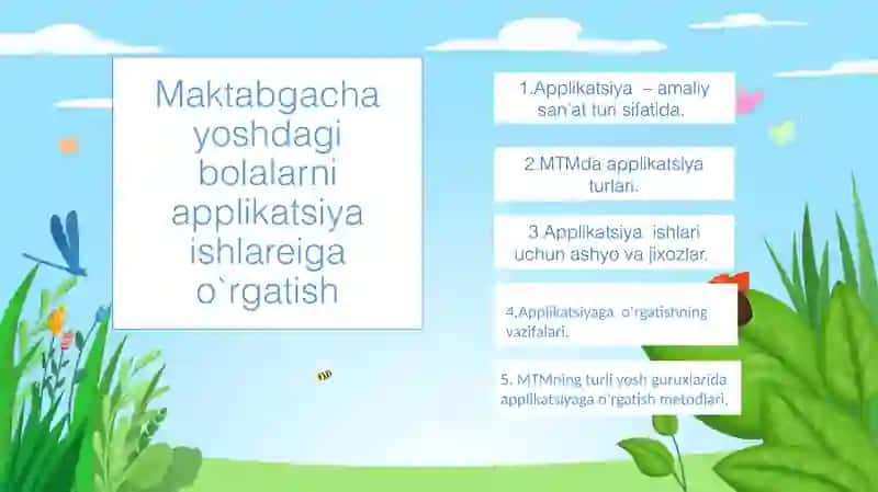 Maktabgacha yoshdagi bolalarni applikatsiya ishlariga o`rgatish 2