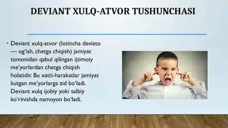 Deviant xulq-atvor tushunchasi 2