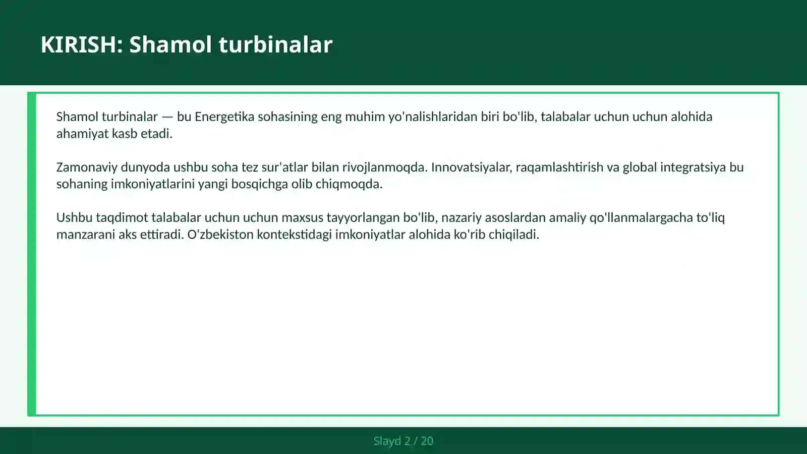 Shamol turbinalar 2