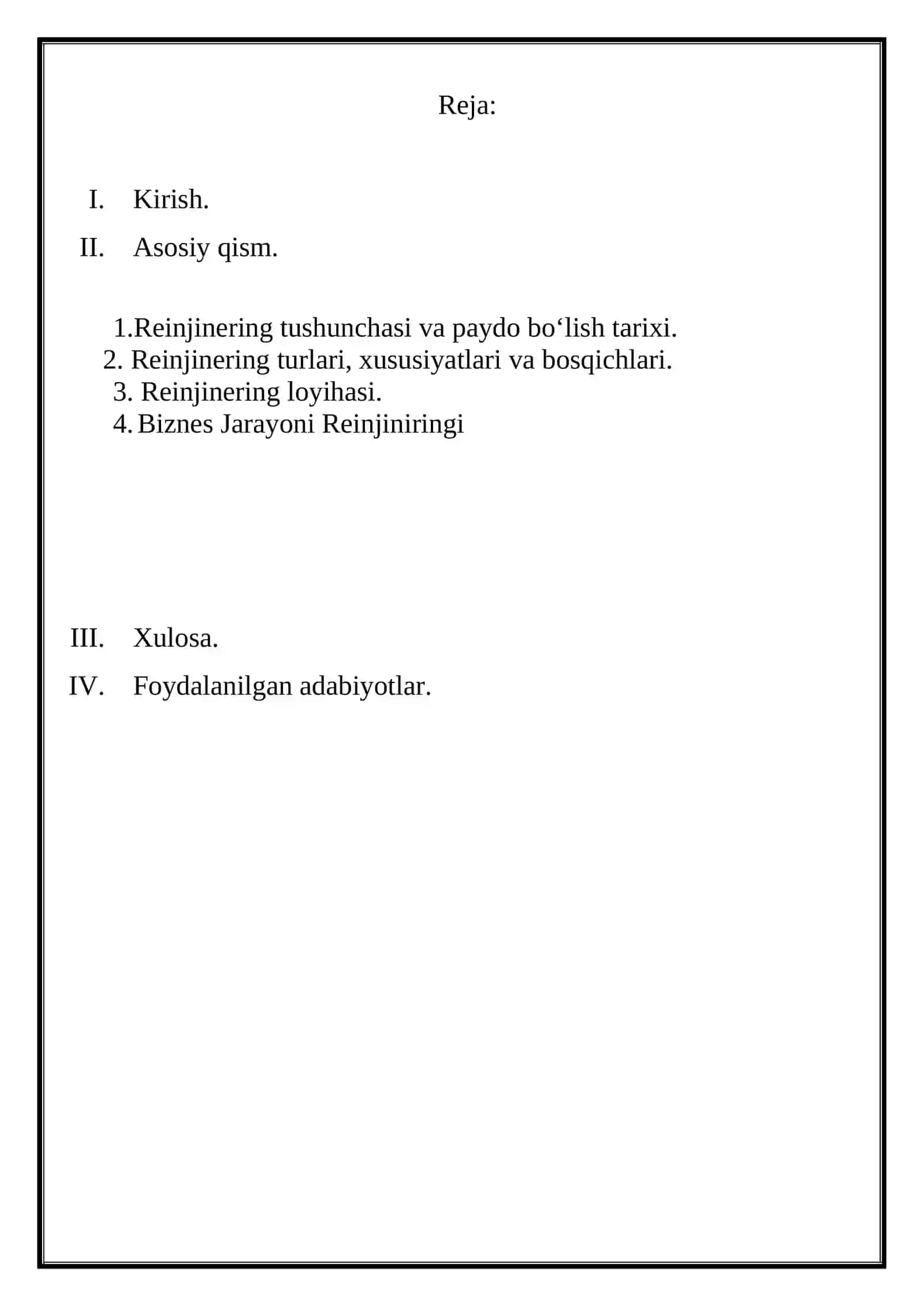 Biznes-jarayonlari reinjiniringi 2