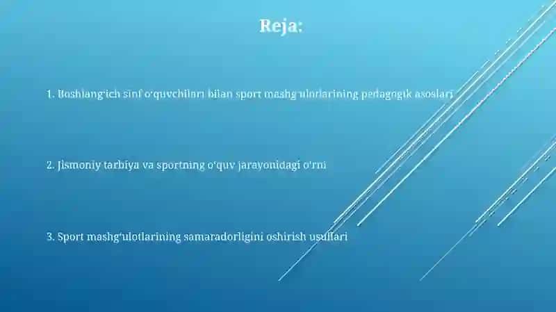 Boshlang'ich sinf o'quvchilari bilan sport mashg'ulotlarining pedagogik asoslari 2
