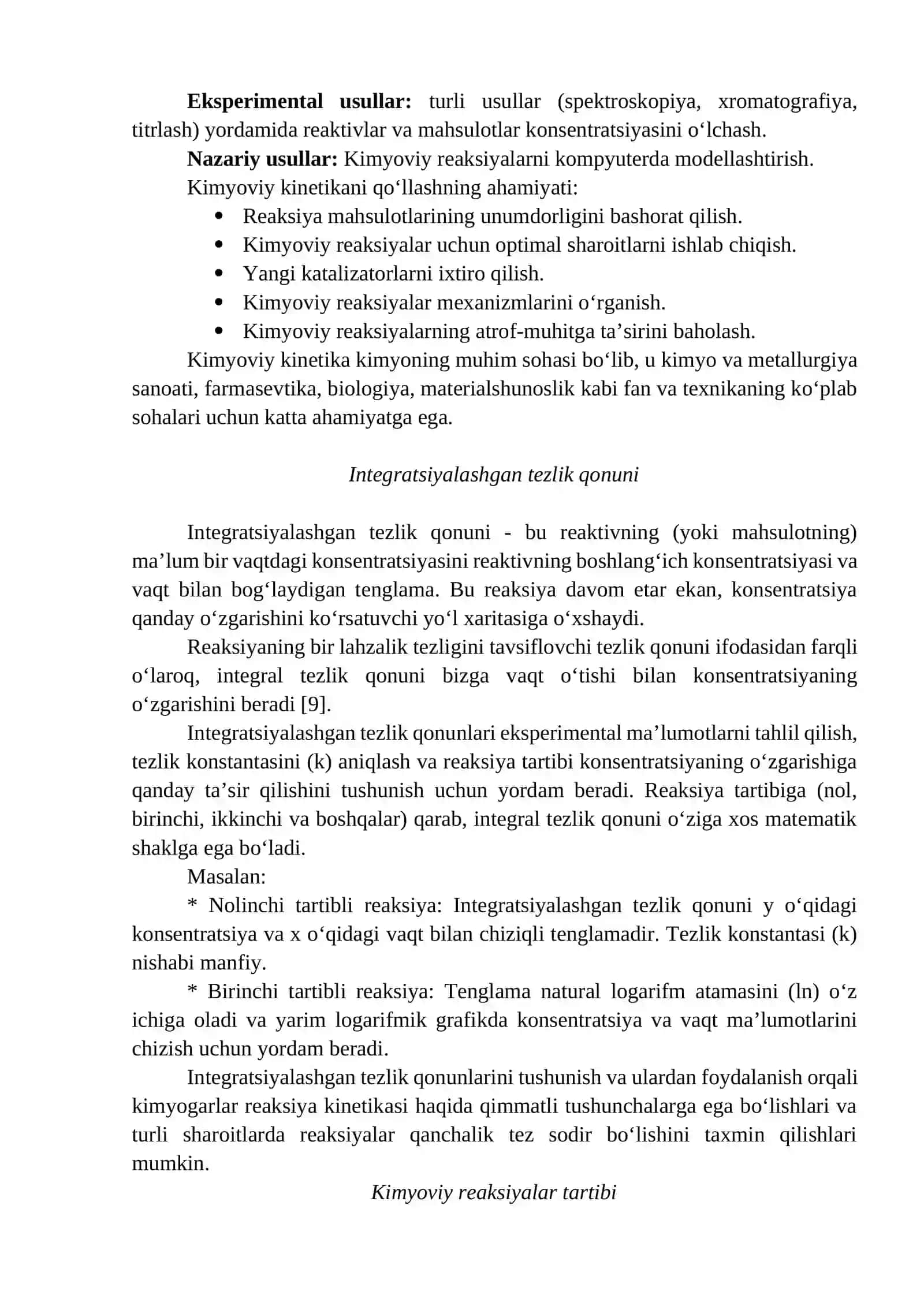 Kimyoviy kinetika 2