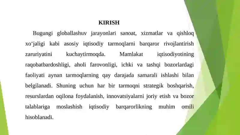 Tarmoqlarni barqaror rivojlantirish uchun amalga oshiriladigan strategiyalarni tahlil qilish 2