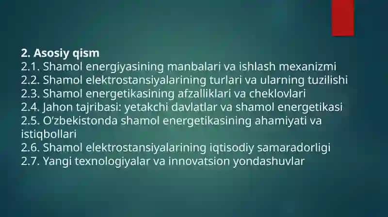 Shamol Elektro Stansiyasi 2