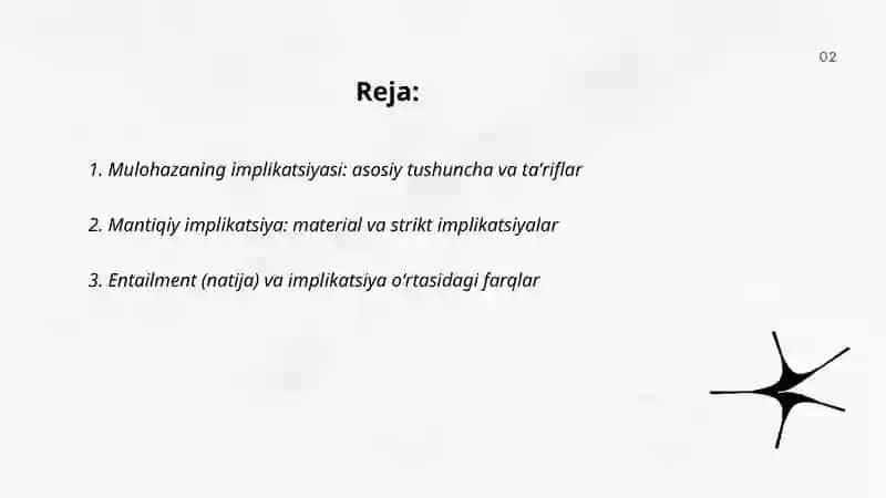 Mulohazaning implikatsiyasi 2