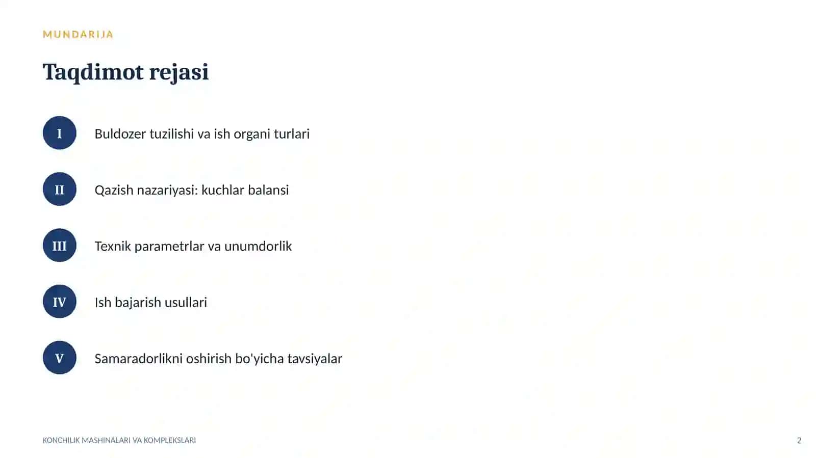 Buldozer ish bajaruvchi uskunasi: ishlash nazariyasi va parametrlari 2