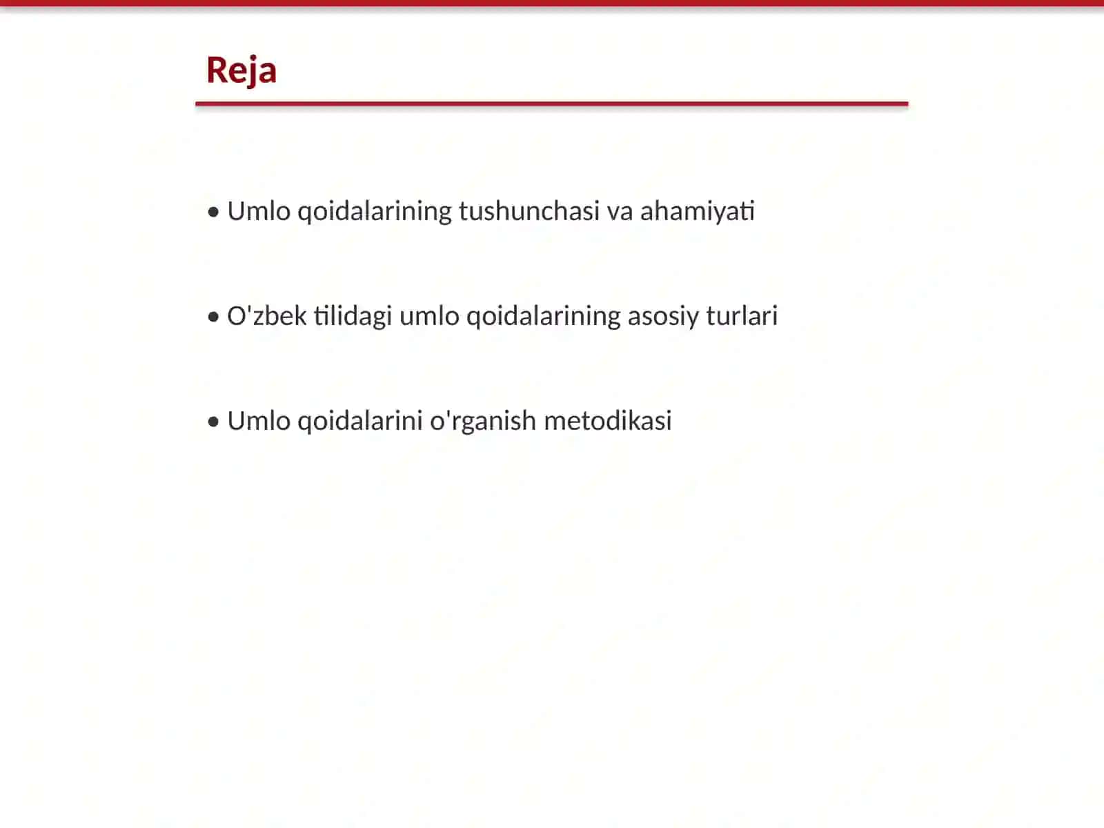 O'zbek tilining asosiy umlo qoidalari 2