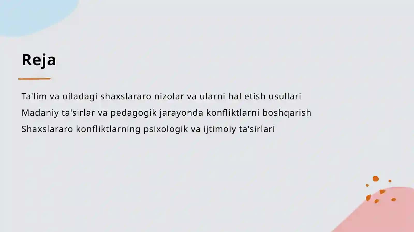 Shaxsislar rao konfeliktlar pedagogik jarayonda va oilada 2