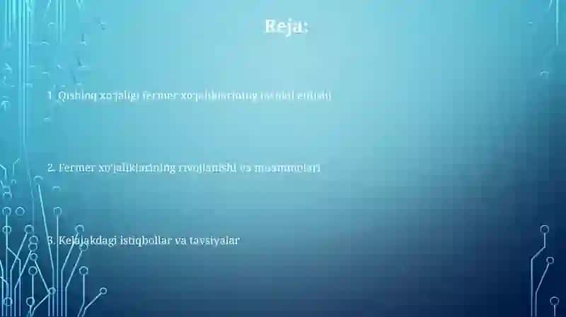 Qoraqalpoğistonda dehqon fermer xójaligining tashkil etilishi 2