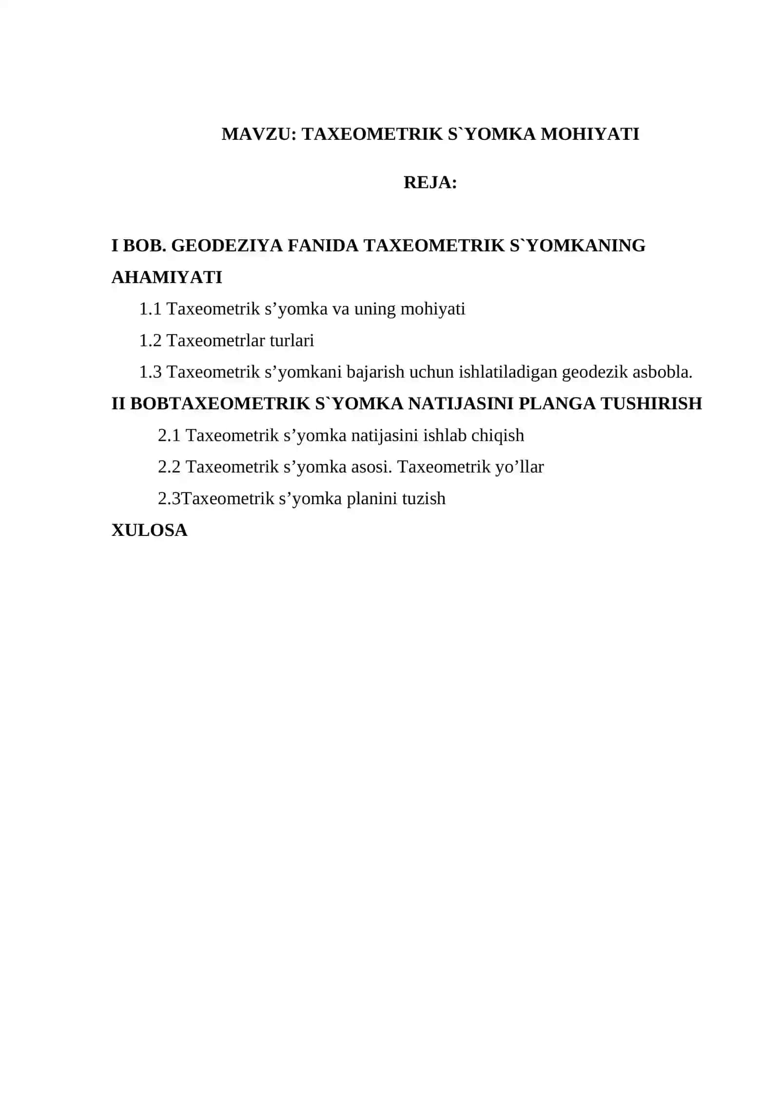 TAXEOMETRIK S’YOMKA MOHIYATI 2