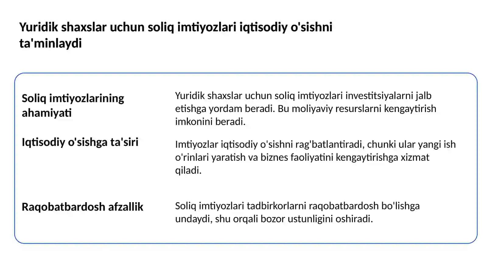 Soliq imtiyozlari va ularning ahamiyati 2