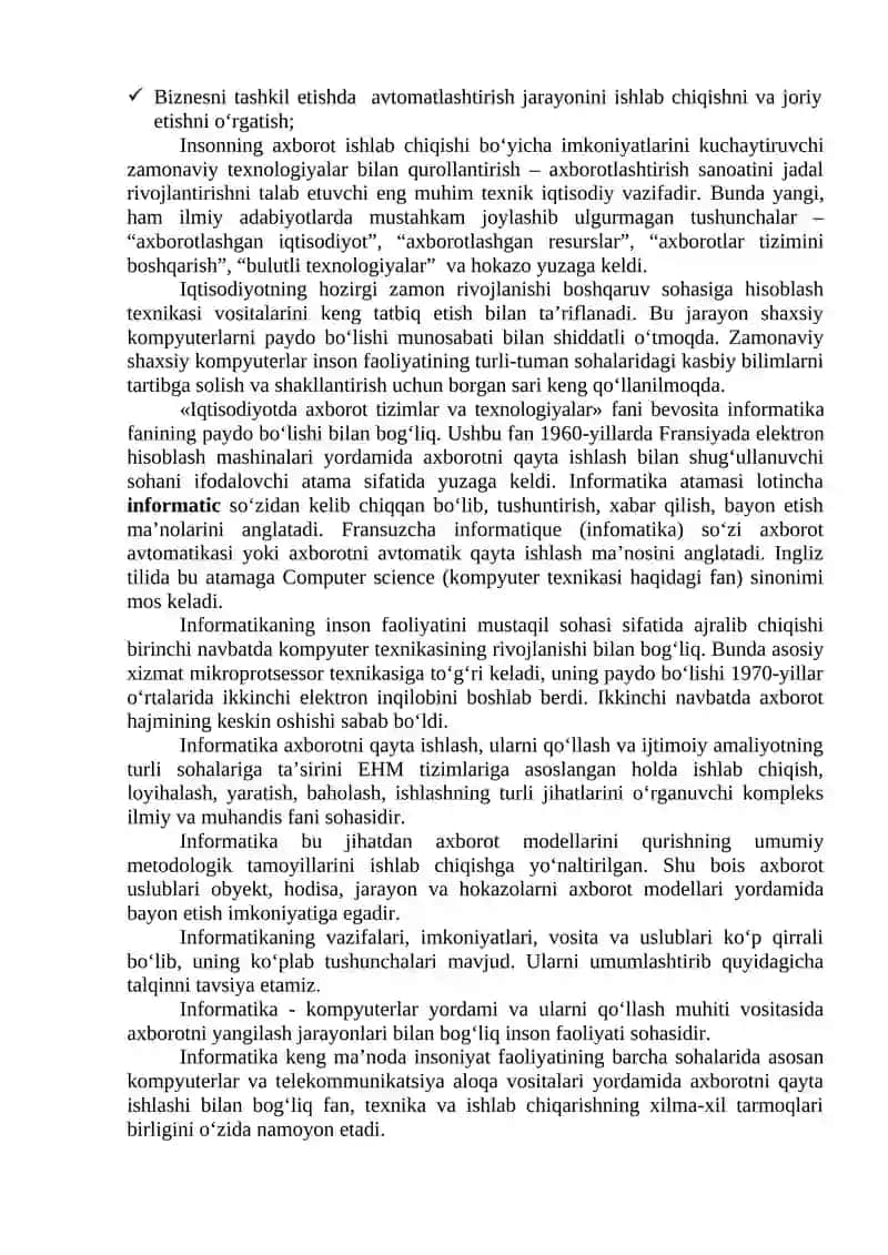 Iqtisodiyotda axborot-kommunikatsiya texnologiyalari va tizimlari 2