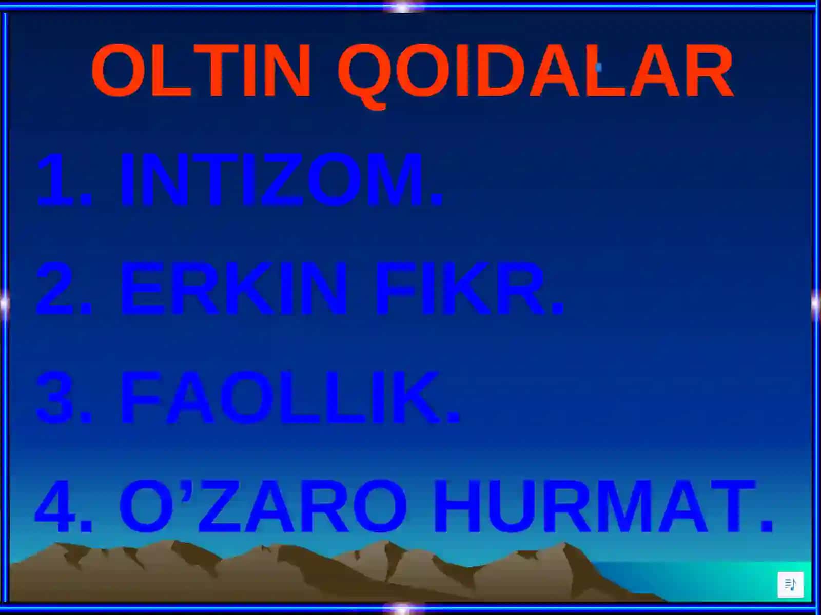 OLTIN QOIDALAR 2