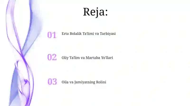 Erta Bolalik Ta'limi va Tarbiyasi 2