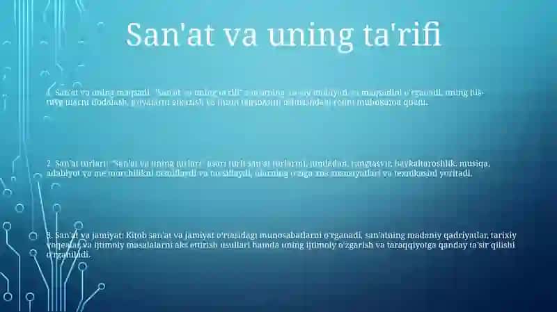 San'At Va Uning Turlari 2