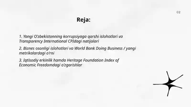 Yangi Oʻzbekistonning korrupsiyaga qarshi islohotlari va Transparency International CPIdagi natijalari 2