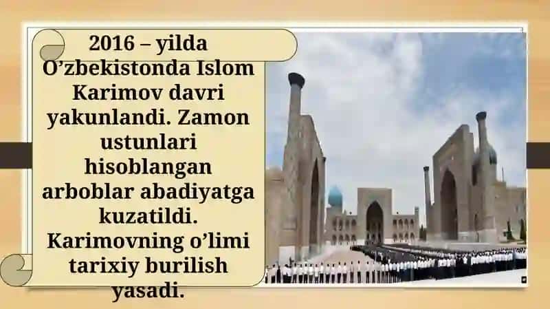 O’zbekiston Respublikasida 2016 yil va 2022 yil misolida 2