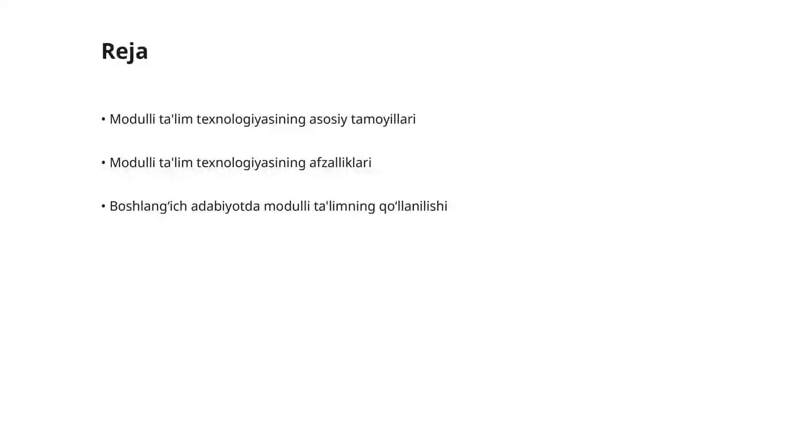 Modulli ta'lim texnologiyalasi xususiyatlari va undan boshlang‘ich adabiyda foydalanishning ahamiyati 2