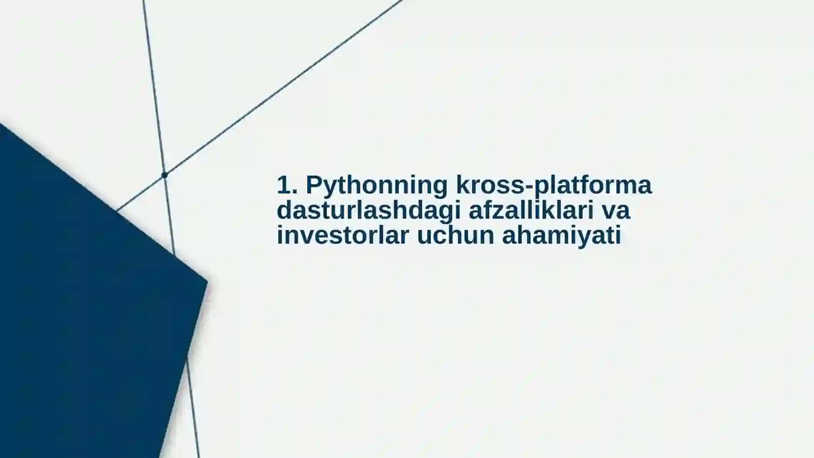 Kross-platforma dasturlar yaratishda Python imkoniyatlari 2