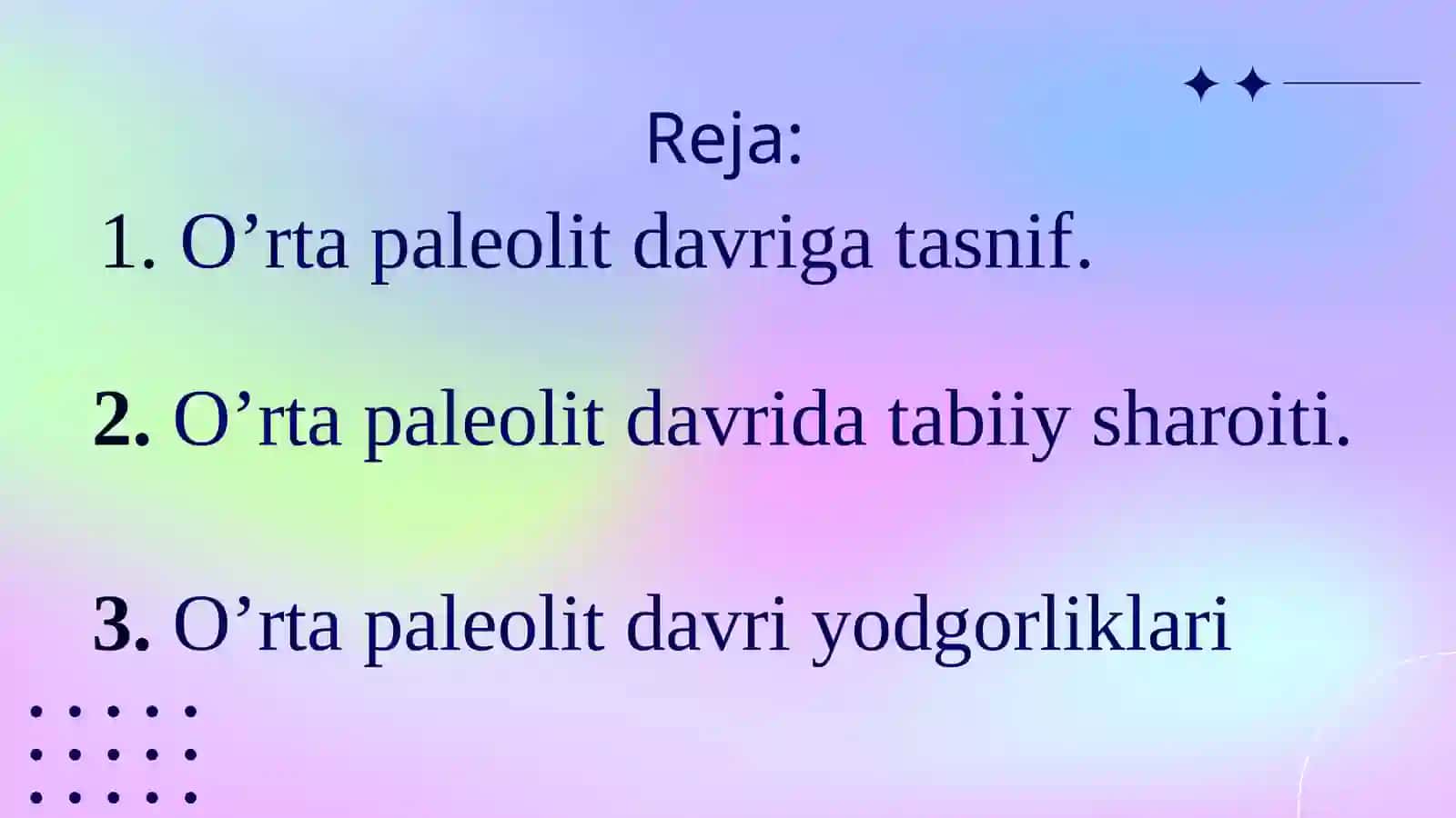 O’rtapaleolitdavri 2