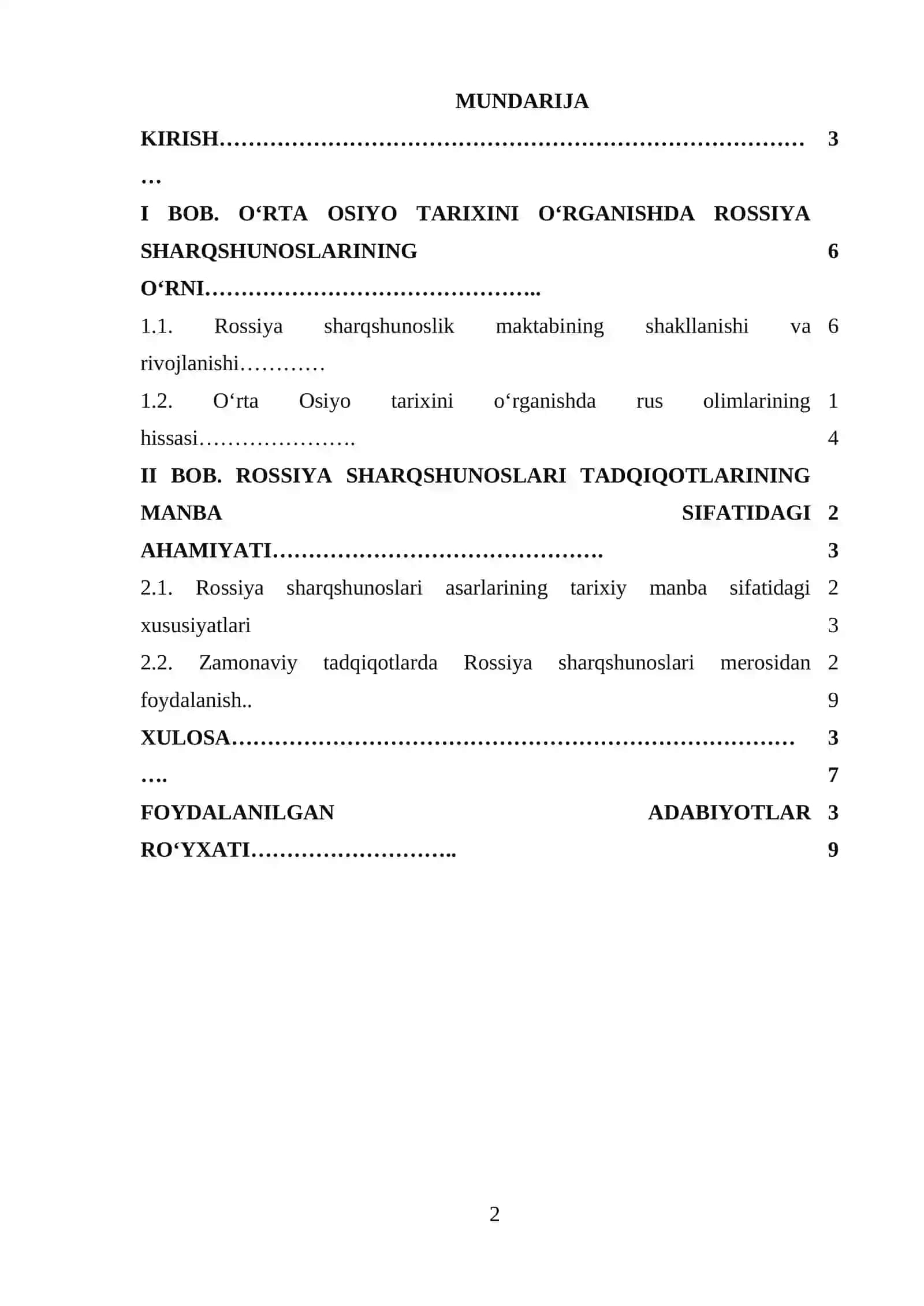 O‘rta Osiyo tarixiga oid Rossiya sharqshunoslari tadqiqotlari manba sifatida 2