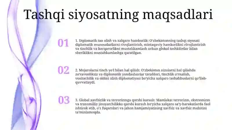 O'Zbekistonning Tinchliksevar Tashqi Siyosati Va Jaxon Hamjamiyati Tomonidan Tan Olinishi 2