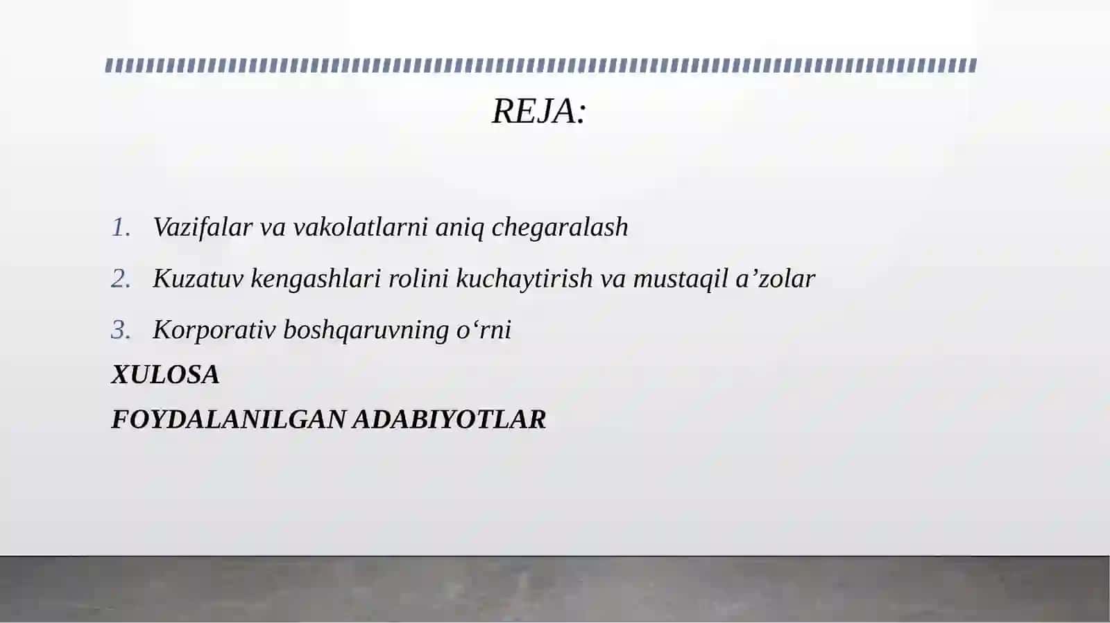 ZAMONAVIY KORPORATIV BOSHQARUVDA DAVLAT ULUSHI MAVJUD KORXONALARNI BOSHQARISH 2