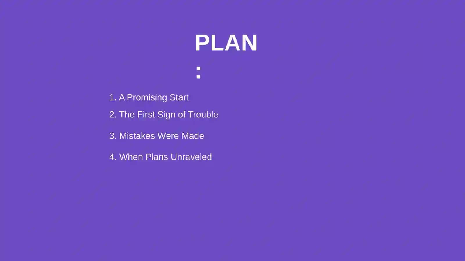 Plan of the project 2