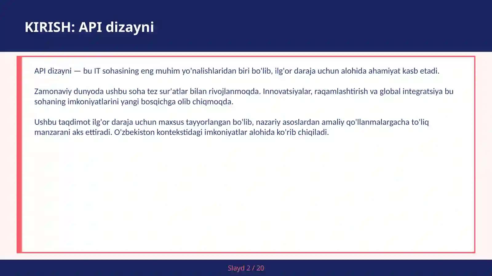 API DIZAYNI 2